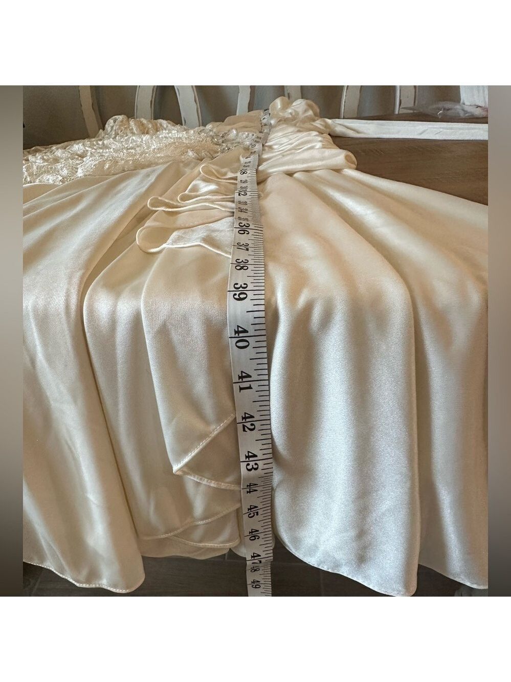 Filigree Ltd Vintage Elegant Ivory Draped Long Sleeve Special Occasion Dress 18W - Picture 16 of 17